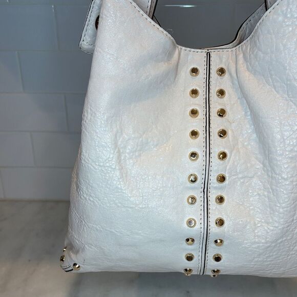 Michael Kors Pebbled Soft Leather Uptown Astor Studded Hobo Shoulder Bag - Picture 3 of 16